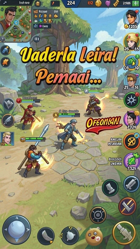 Screenshot menunjukkan misi menantang di level baru.