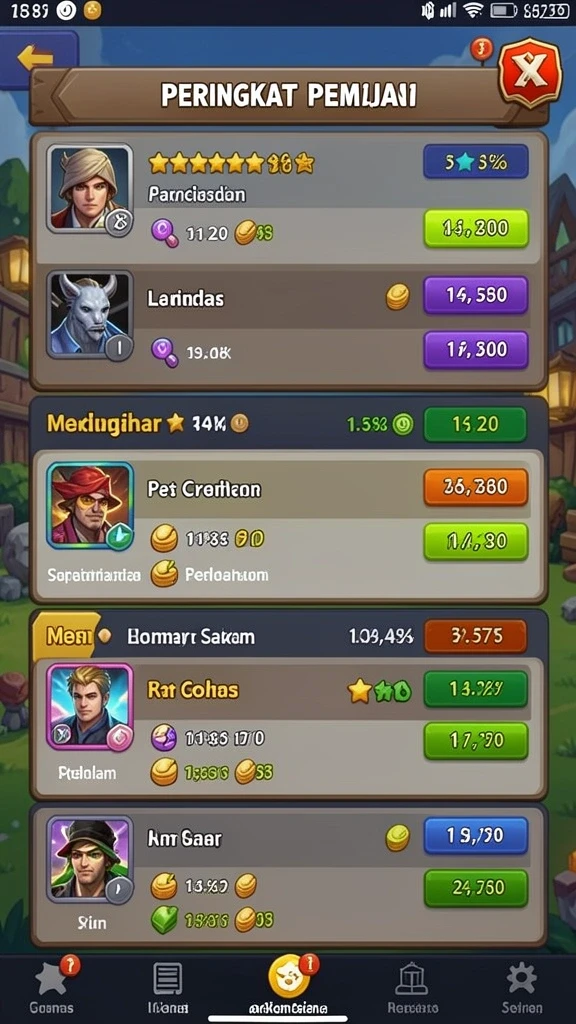 Berbagai mode permainan yang seru dan menantang.