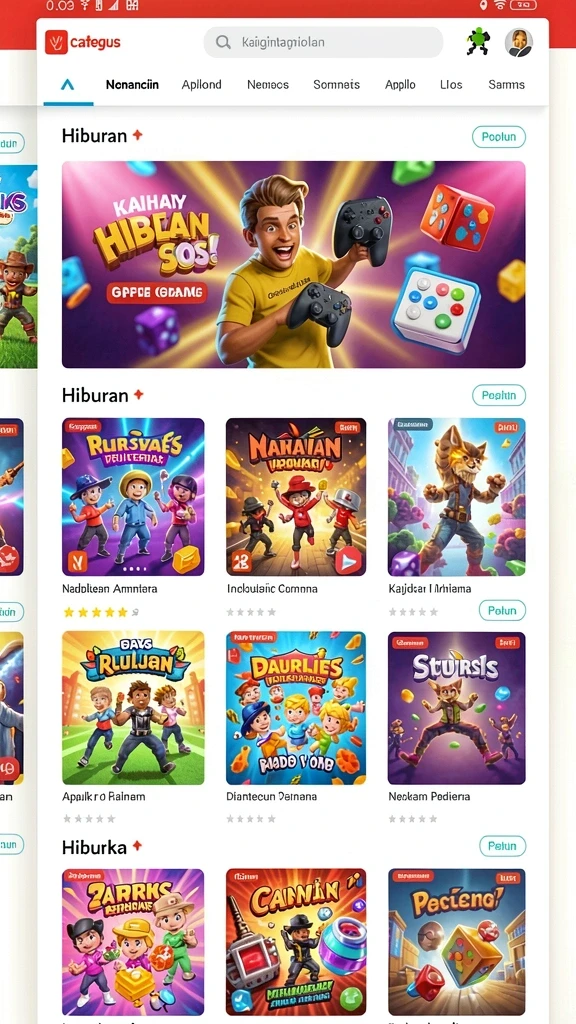 Beragam tema permainan slot yang berbeda.