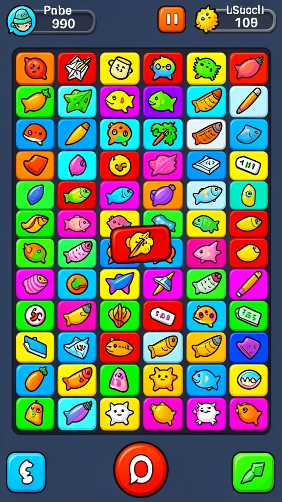 Tangkapan layar dari level pertama HOT51 yang penuh warna.