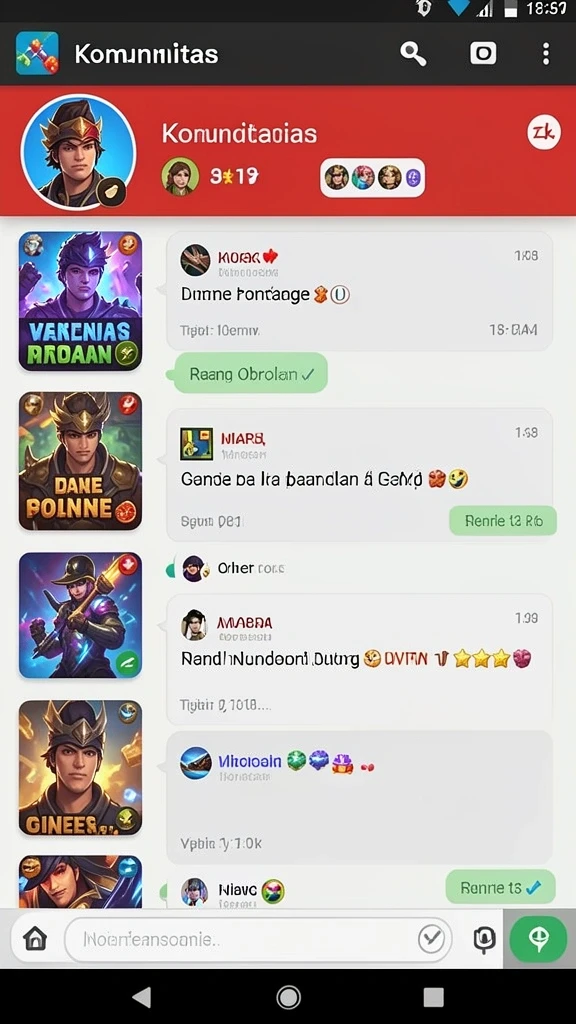 Screenshot karakter utama dalam petualangan.