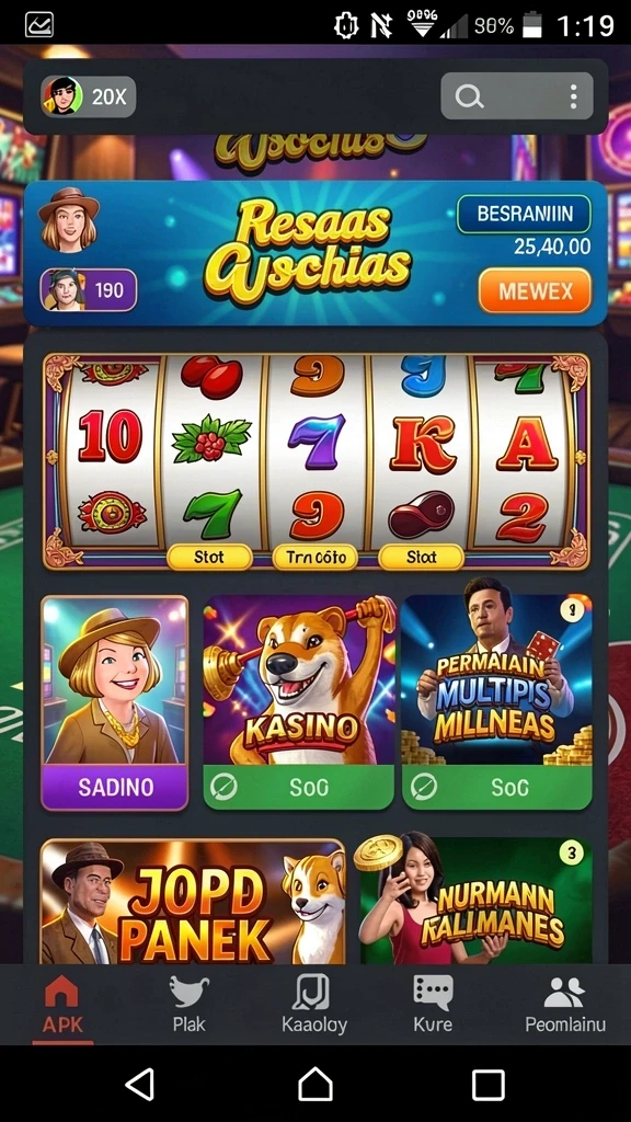 Tangkapan layar dari level permainan yang menantang dan menarik.