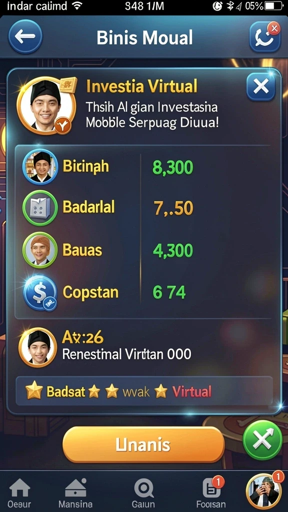 Fitur live chat untuk interaksi antar pemain.