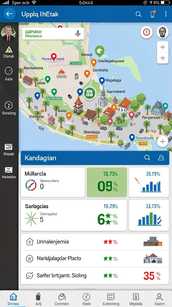 Karakter petani yang lucu dan ceria.