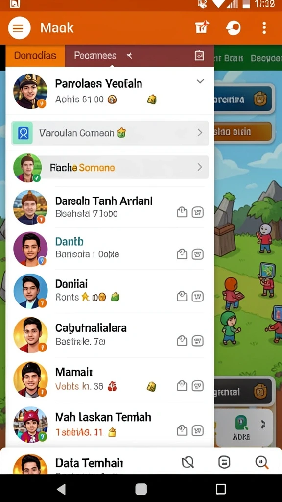 Pengguna dapat memilih level permainan dengan mudah.