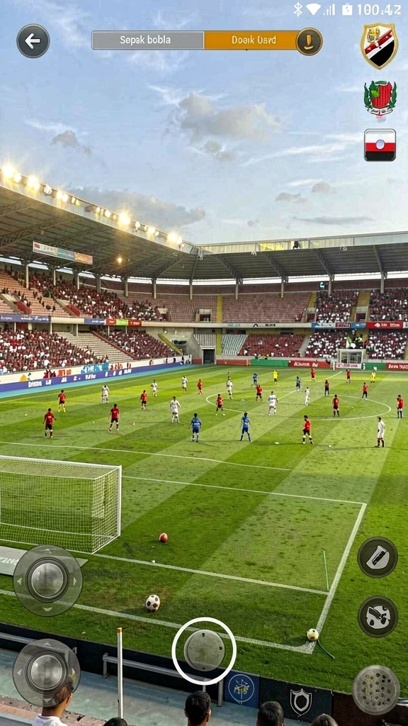 Screenshot dari level menantang yang sedang dimainkan.